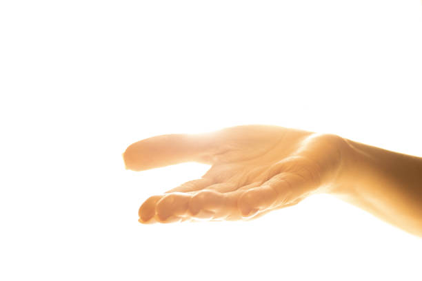 istock Female hand in bright light , girl's hand 2186662895