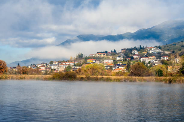 Greek village across the lake in Epirus