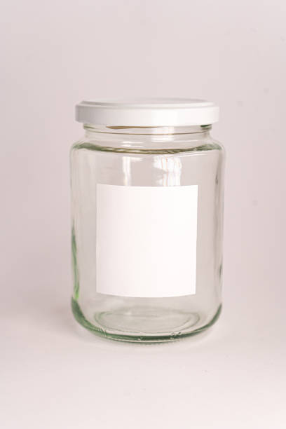 Product package isolated on white background. Small product package with a white label. Product package template with white label