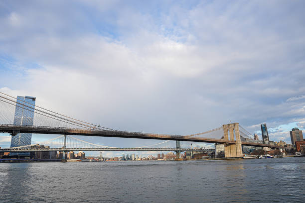 Walking Across Brooklyn Bridge in New York City