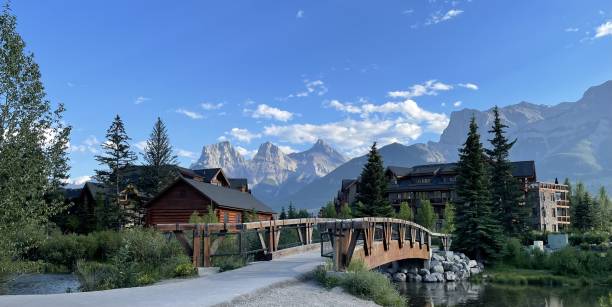 istock Wooden bridge at Canmore, Alberta, Canada 2186672254