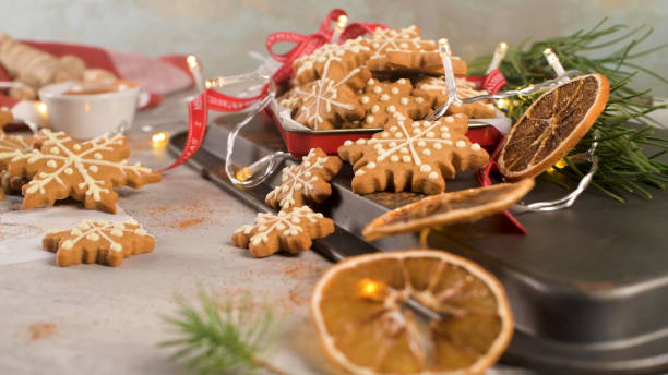 istock Christmas cookies on kitchen countertop 2186673345