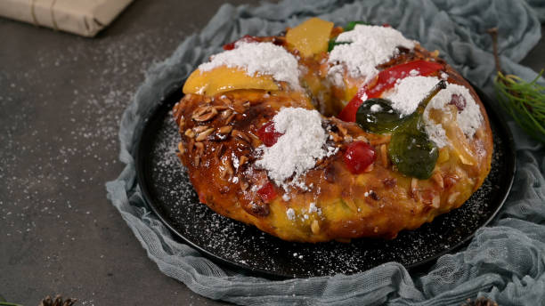 istock Bolo Rei or Kings Cake 2186673415