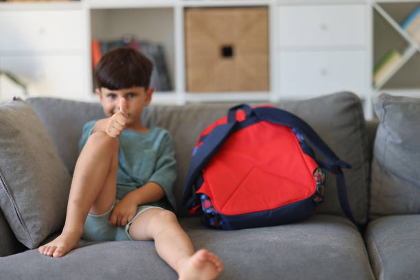 child who doesn't want to go to school