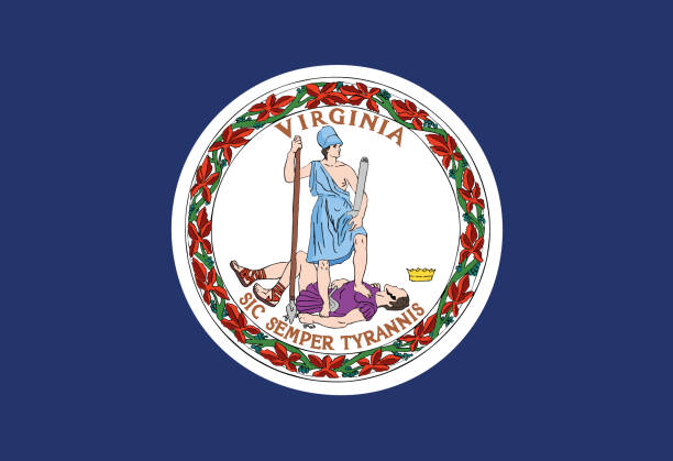 istock Normal federal state flag of VIRGINIA 2186677445