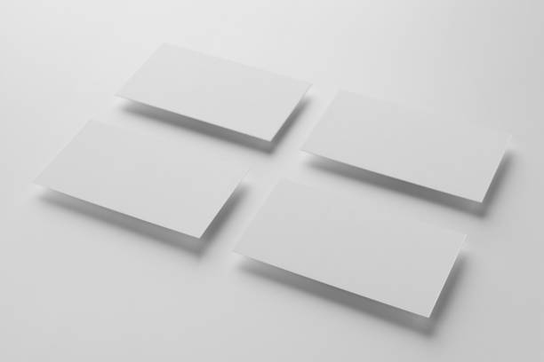 istock Blank business cards on white background. Mockup for design 2186682138