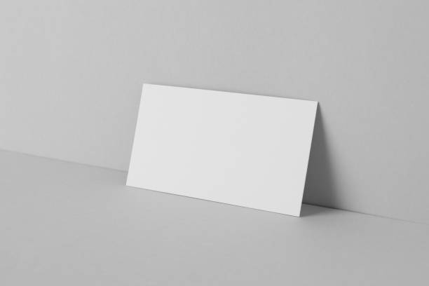 istock Blank business card on light grey background. Mockup for design 2186682155