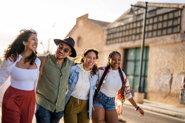 istock Diverse Group of Friends Enjoying a Stroll 2186700213