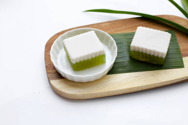 istock Pandan and coconut jelly. Thai Desserts. 2186700618
