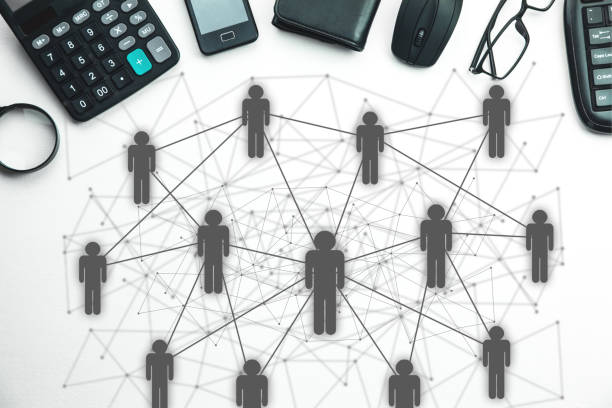 istock Network of people icons. Global communication 2186708518