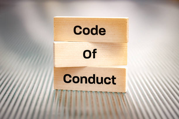 istock Business and code of conduct concept, sets wooden blocks with words Code of conduct. Code of conduct symbol. beautiful background. Copy space 2186713818