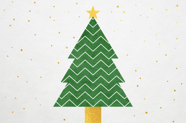istock Christmas tree isolated on white Japanese paper texture background 2186720191