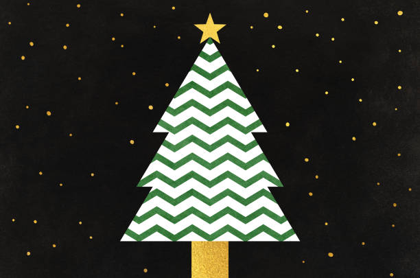 istock Christmas tree isolated on black Japanese paper texture background 2186720199
