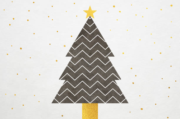 istock Christmas tree isolated on white Japanese paper texture background 2186720201