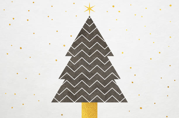 istock Christmas tree isolated on white Japanese paper texture background 2186720974