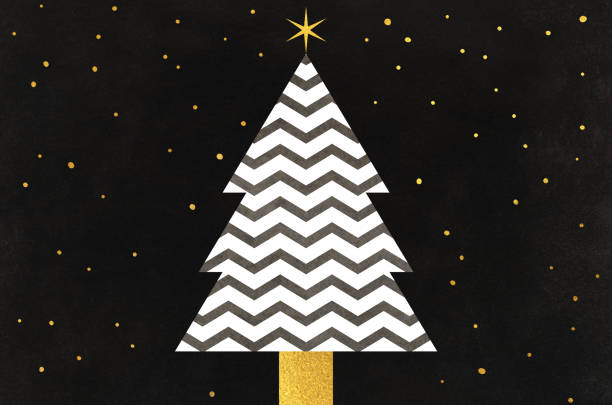 istock Christmas tree isolated on black Japanese paper texture background 2186720977