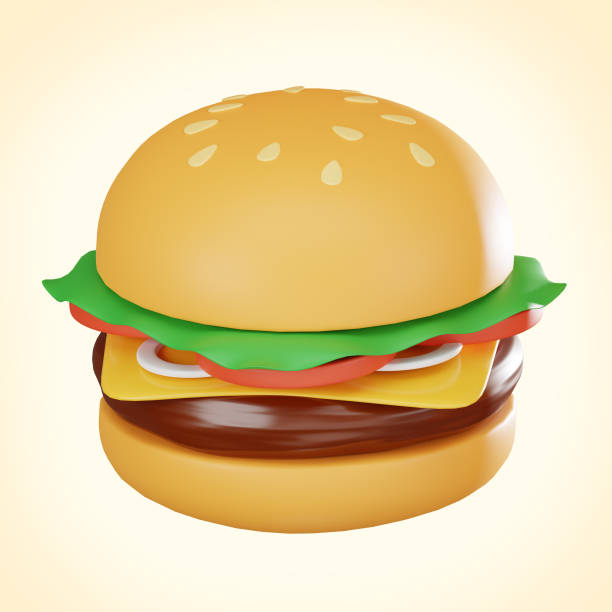 istock Tasty Burger Iconic Fast Food. 3D Render 2186721837