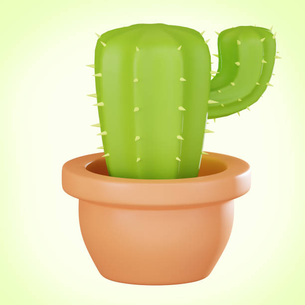 istock Cactus Plant A Realistic Botanical Illustration. 3D Render 2186722085