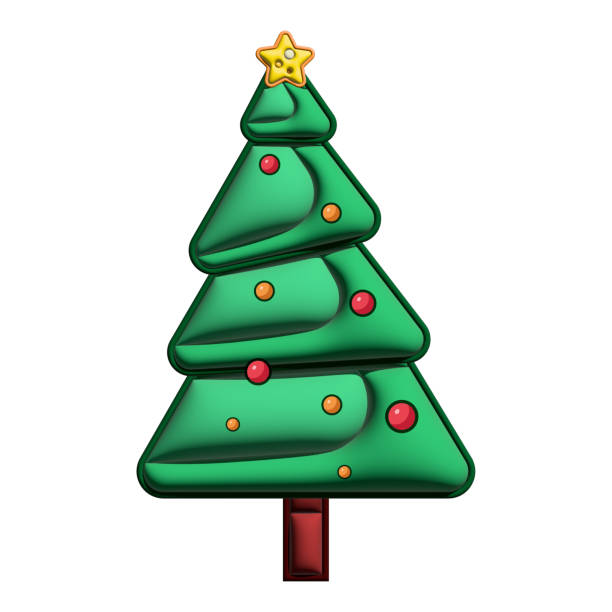 istock Inflate 3D of Christmas tree with ornaments illustration 2186724313