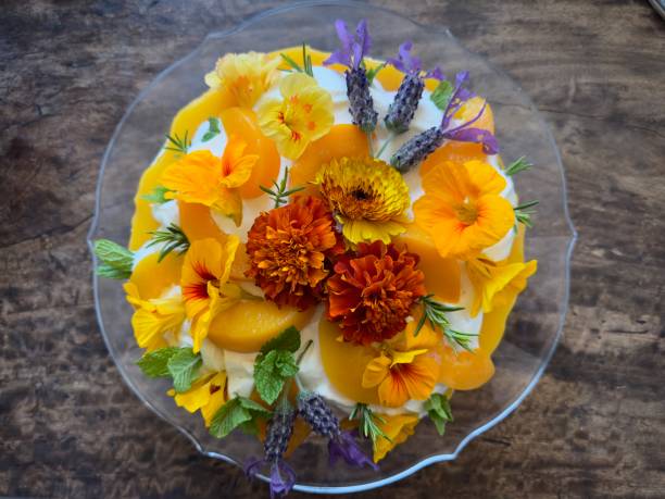 istock Summer fruit dessert with assorted natural and edible decorations 2186729190