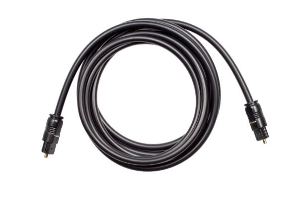 istock The optical audio cable is isolated on a white background. 2186729940
