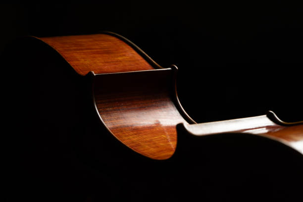 istock cello close up, classical music background, classic string instrument, violin texture wooden backgrounds, dark low key studio photography backlit and black background 2186730756