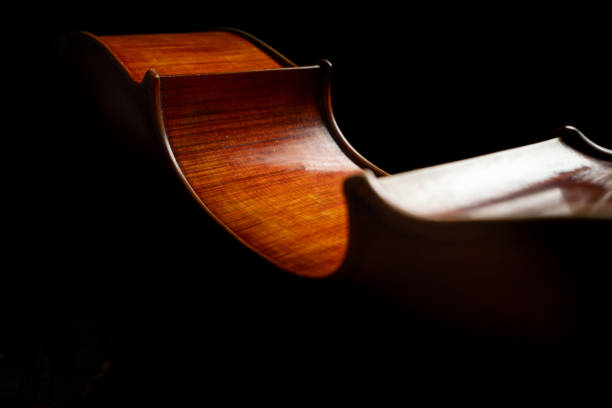 istock cello close up, classical music background, classic string instrument, violin texture wooden backgrounds, dark low key studio photography backlit and black background 2186730769