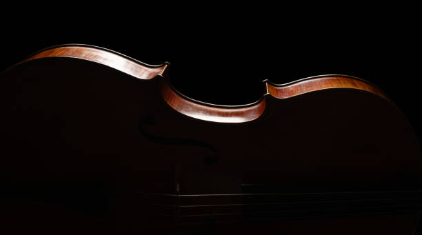 istock cello close up, classical music background, classic string instrument, violin texture wooden backgrounds, low key studio photography backlit and black background 2186730820