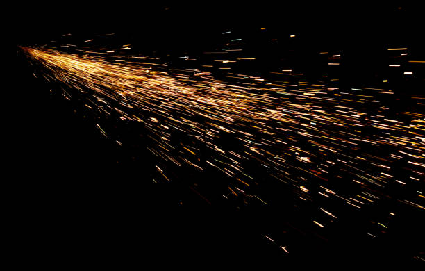 istock A long stream of sparks is shooting out from a fire 2186734150
