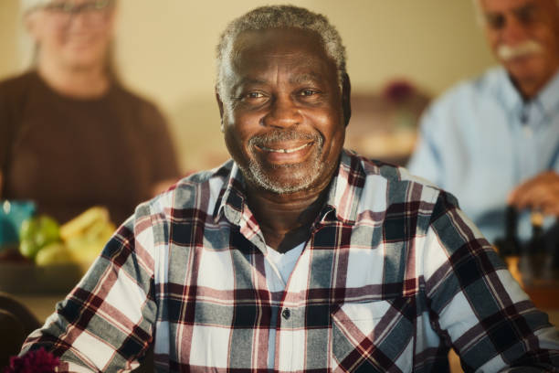 istock Happy black man enjoying in a nursing home. 2186739100