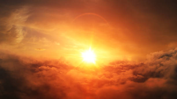 istock A sea of clouds illuminated by the sunset. 2186739700
