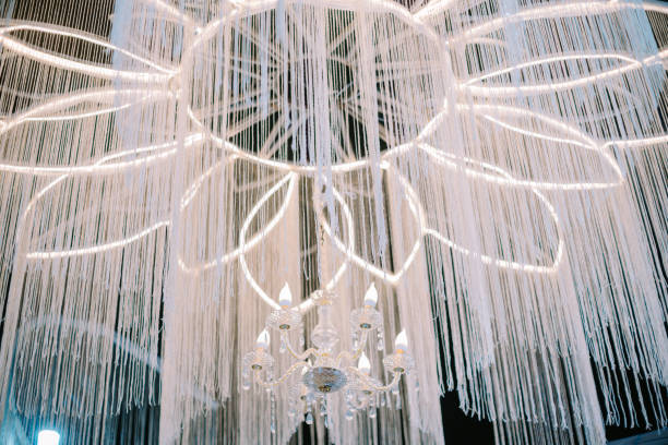 istock Luxurious wedding decoration lights, elegantly arranged to create a warm and sophisticated ambiance. 2186740321