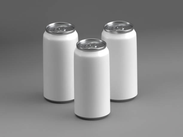 istock Blank White Group of Three Cans Mockup 2186740361