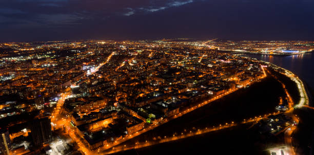 istock City at night with many lights on 2186745836