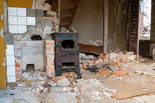 istock Old abandoned house with lots of debris 2186746355