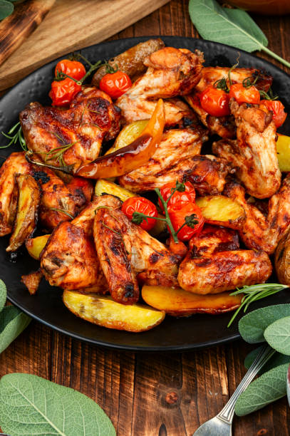istock Barbecue grilled chicken wings. 2186746720
