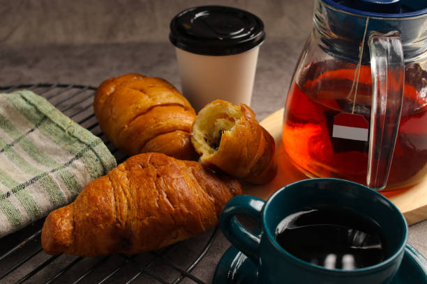 istock Golden Croissants and Morning Tea 2186747083