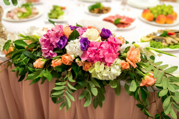 istock Colorful Flower Arrangement on Table 2186748207