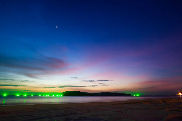 Sky on the beach  after the sunset,  on Langkawi island, Malaysia