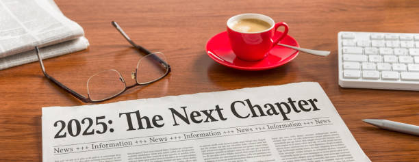 istock A newspaper on a wooden desk - 2025 the next chapter 2186748719