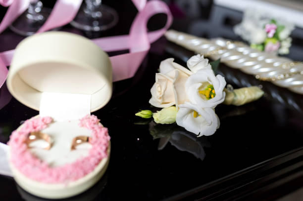 istock Wedding Rings and Boutonniere 2186748741