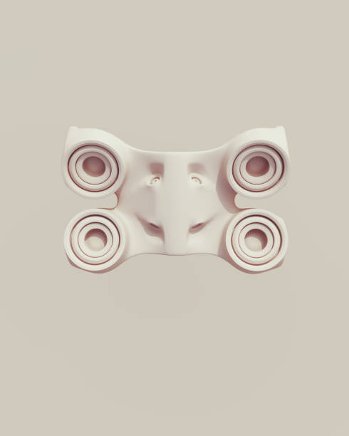istock Beige Tech objects cable connector abstract background neutral monochrome soft tones skin tones brown 2186751960