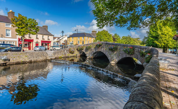 istock Scenic Stone Bridge Over River in Quaint Irish Village Westport 2186751981