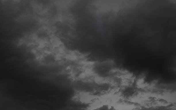 istock Cloud storm sky dark halloween background rain lightning thunder stoumy typhoon Nature light scene rainy atmosphere damage effect carbon dioxide dust air pollution 2.5 Pm, texture nature windstorm. 2186752315