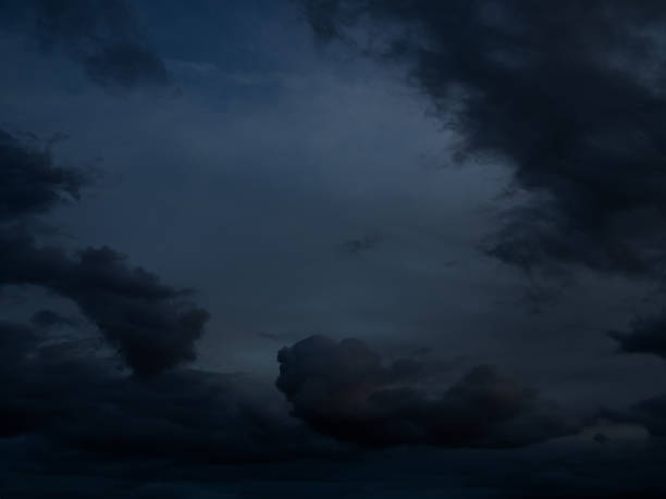 istock Cloud storm sky dark halloween background rain lightning thunder stoumy typhoon Nature light scene rainy atmosphere damage effect carbon dioxide dust air pollution 2.5 Pm, texture nature windstorm. 2186752318