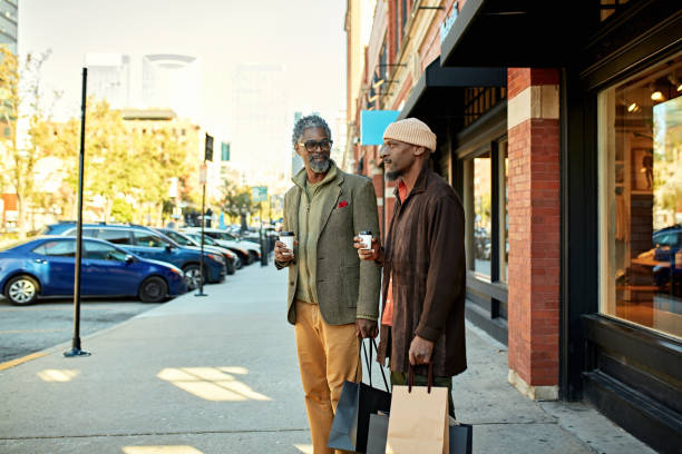 istock Friends enjoying coffee and weekend shopping 2186752692