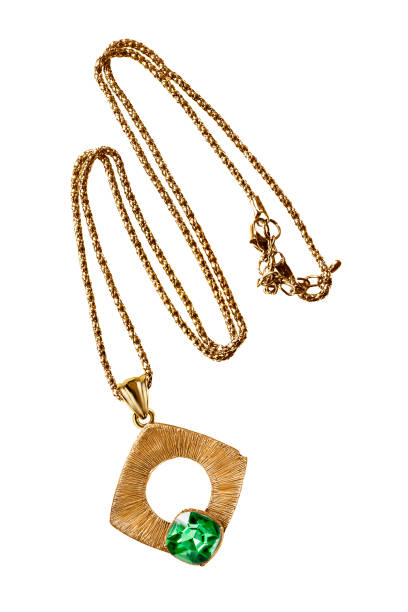 istock Golden necklace isolated 2186756805