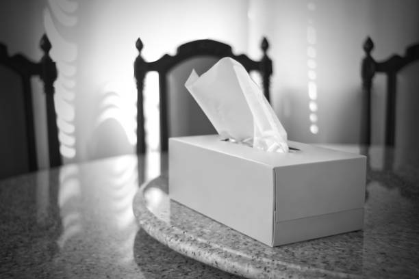 istock Tissue box on marble dining table in the home 2186759609