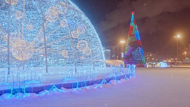 istock Explore the magical Winter Wonderland with stunning illuminated decorations that amaze 2186760524