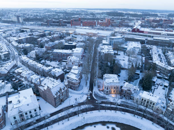 istock Zwolle downtown district during a cold winter morning seen from above 2186761142